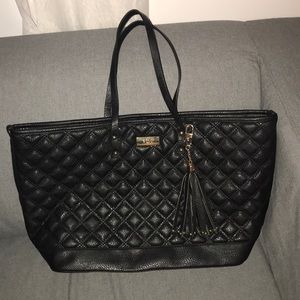 Quilted Black tote, shoulder bag
